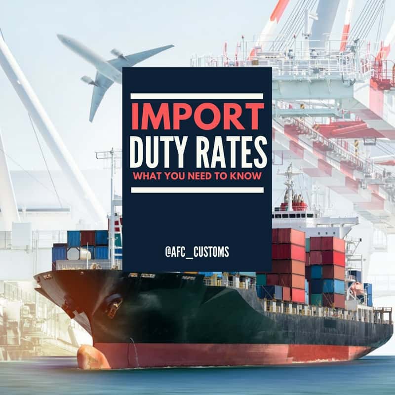 u s customs duty rates