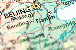 Tianjin China City on Map