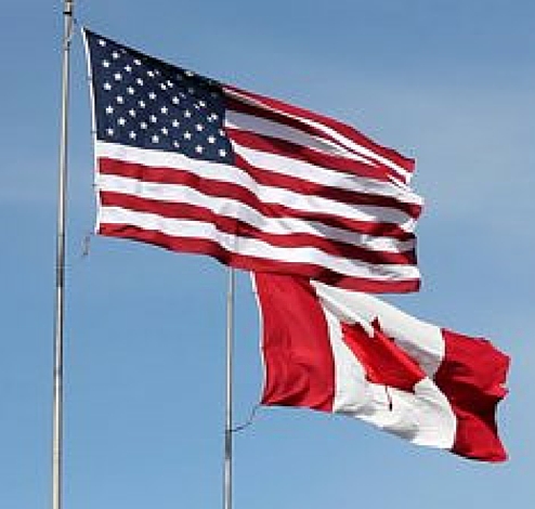 Beyond the Border Action Plan 3 American Canada Flags Lg