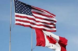 American & Canada Flags