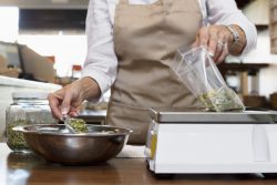 weighing food