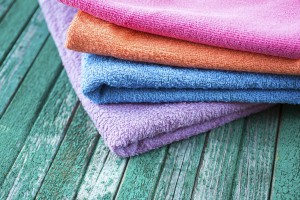 stack of towel textiles