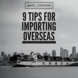 vessel importing overseas