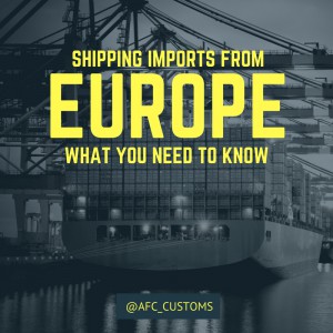 shipping imports from Europe
