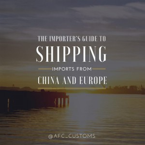 shipping imports Europe China